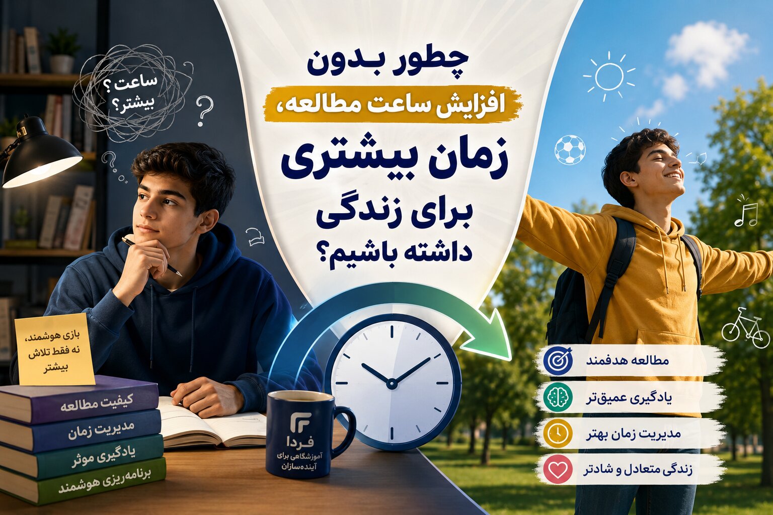 چطور بدون افزایش ساعت مطالعه، زمان بیشتری برای زندگی داشته باشیم؟